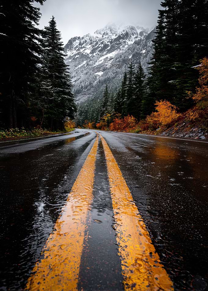 Mountain Road in Autumn
