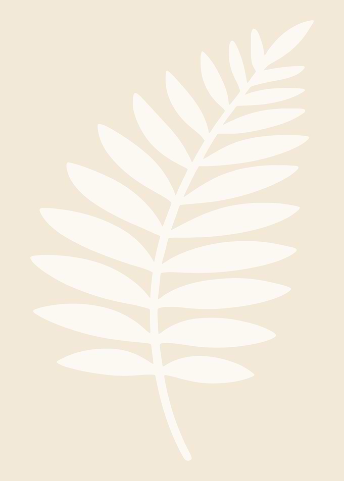 Minimalist Beige Leaf Illustration