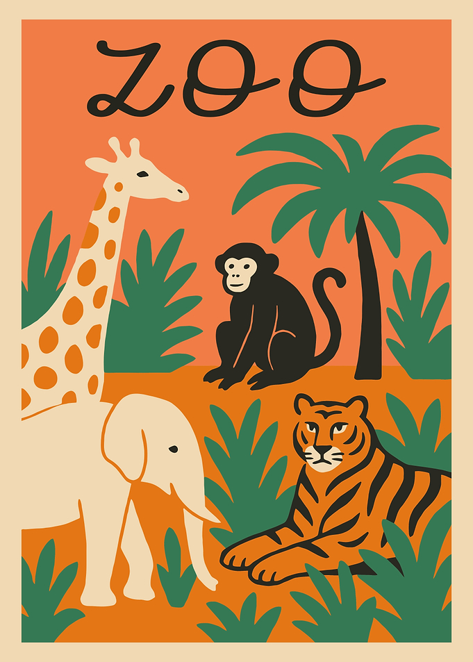 Zoo Animals Illustration