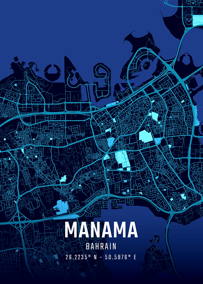 Manama Midnight City Map