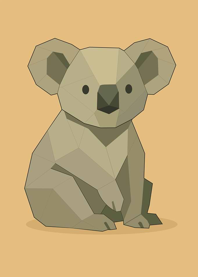 Geometric Koala Illustration