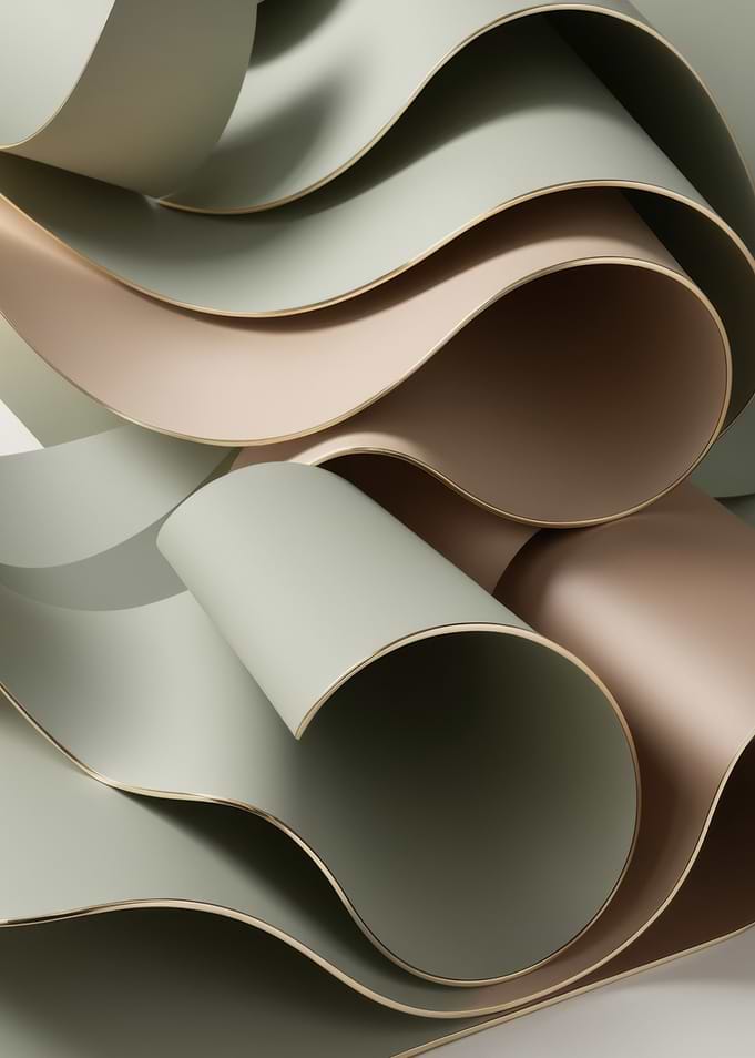 Abstract Pastel Paper Waves