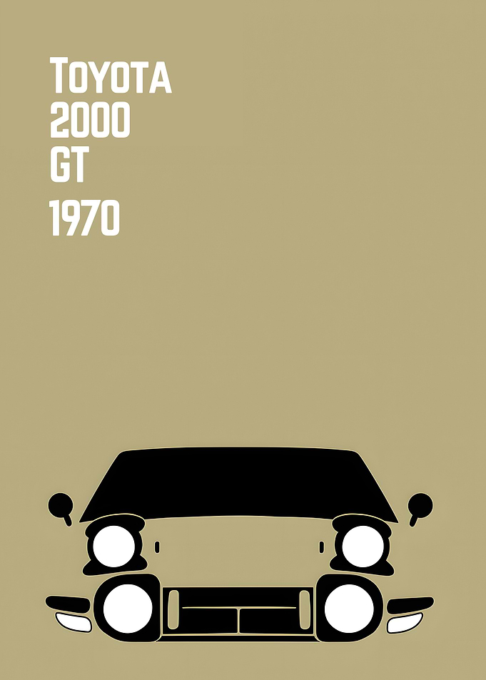 Toyota 2000 GT Minimalist Car Poster