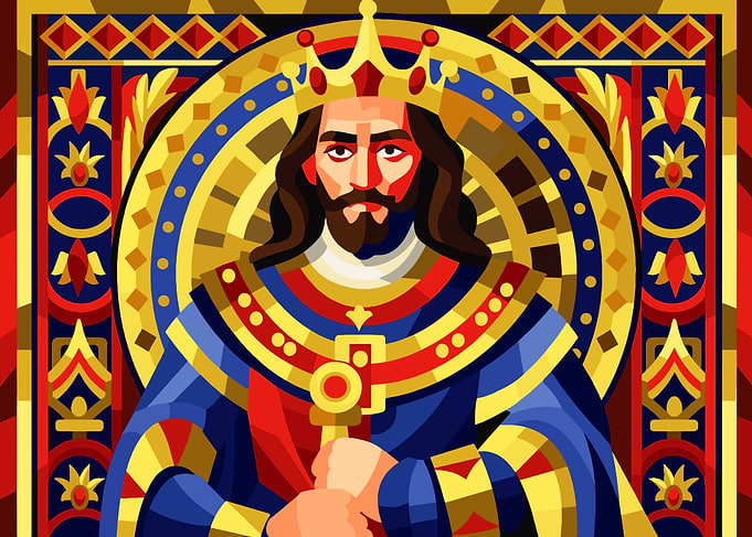 Geometric King Portrait