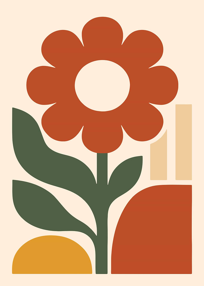 Abstract Floral Art Print