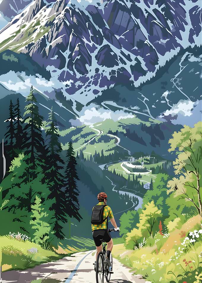 Mountain Biking Adventure Wall Decor