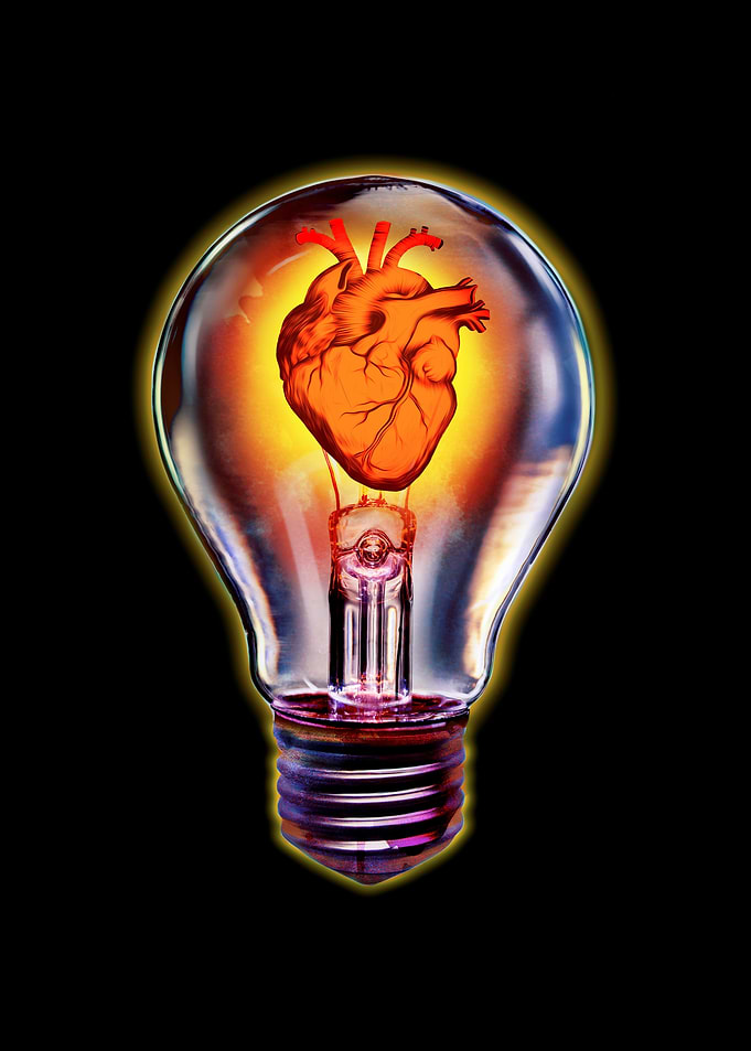Heart in a Light Bulb