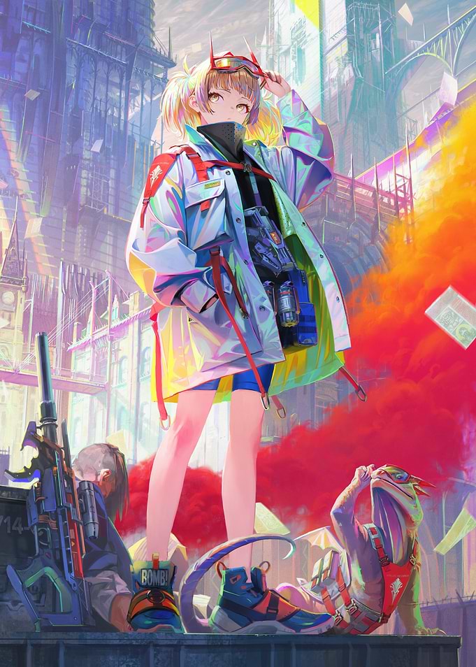 Girl with Futuristic Gear