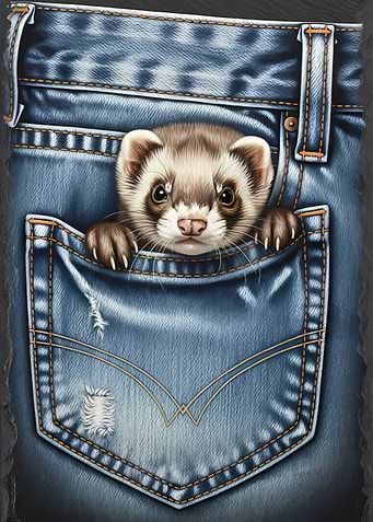Ferret in a Jeans Pocket