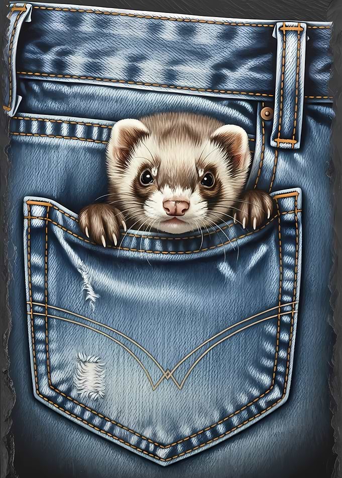 Ferret in a Jeans Pocket