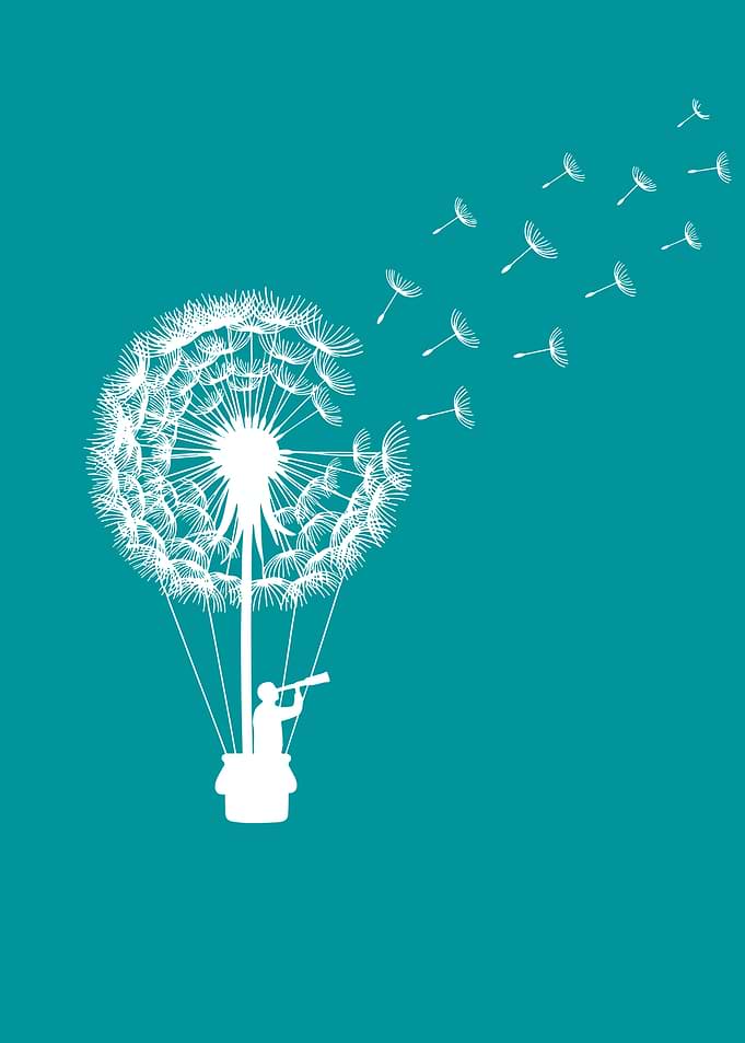 Dandelion Air Balloon with Observer