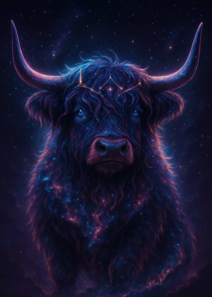 Cosmic Bull Portrait
