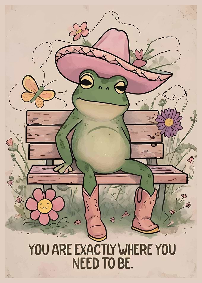 Frog in Boots and Cowboy Hat