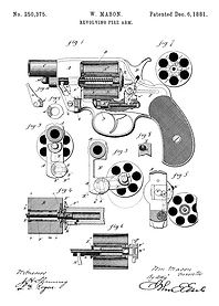Revolving Fire Arm Patent Drawing