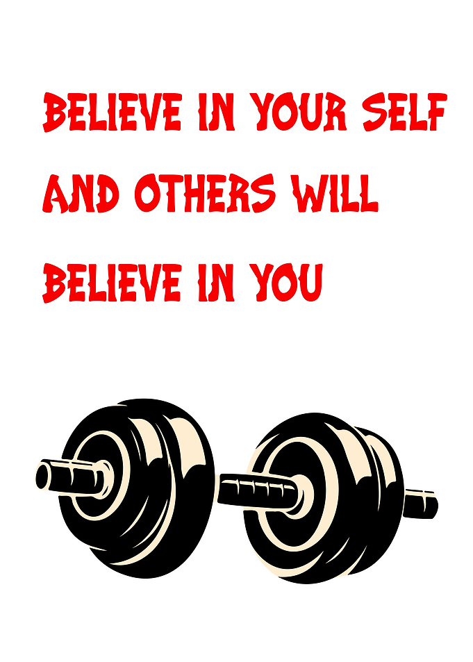Believe in Yourself Fitness Motivation