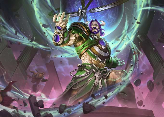 Fantasy Warrior Casting Magic Spell