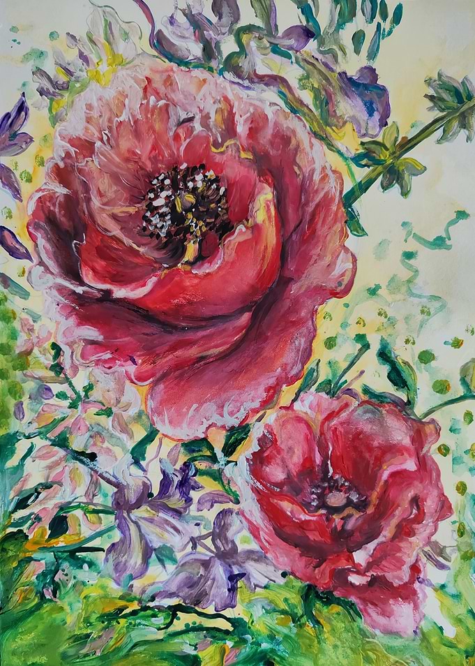 Two poppies