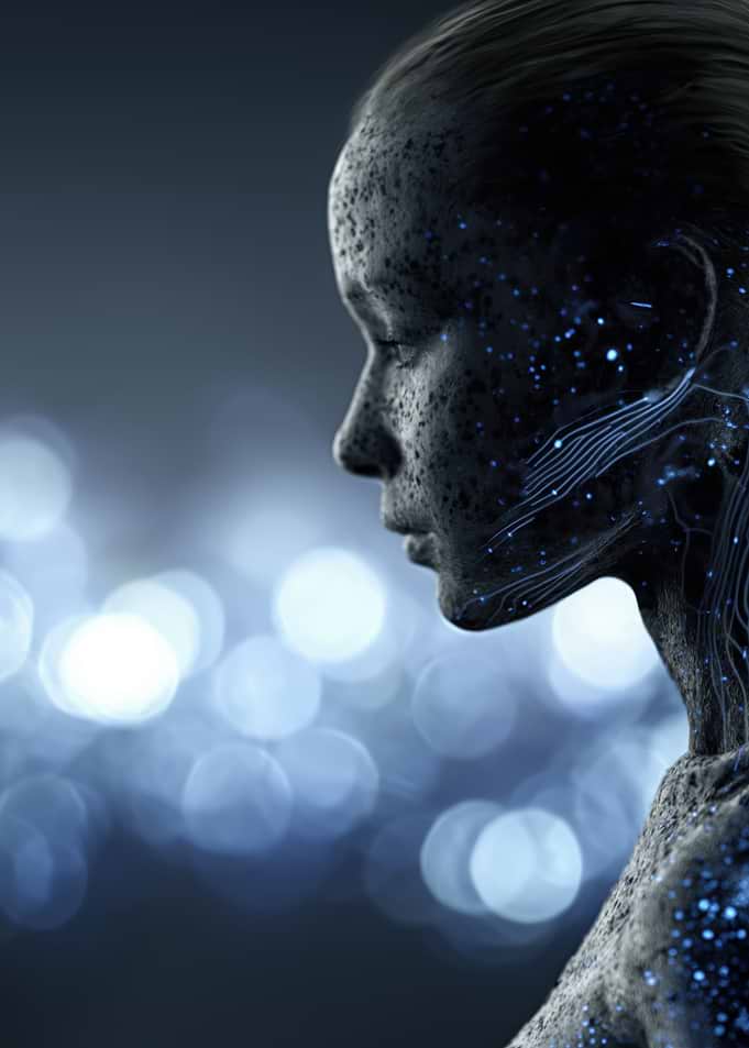 Futuristic Female Android Profile