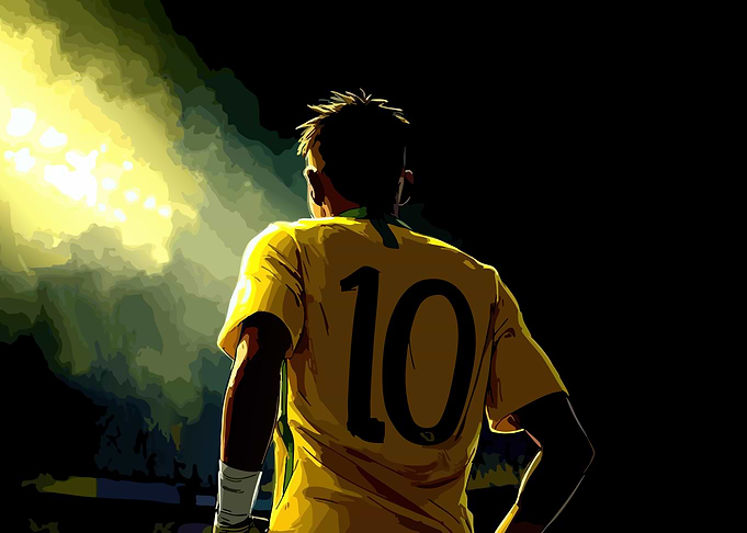 Soccer Player in Spotlight