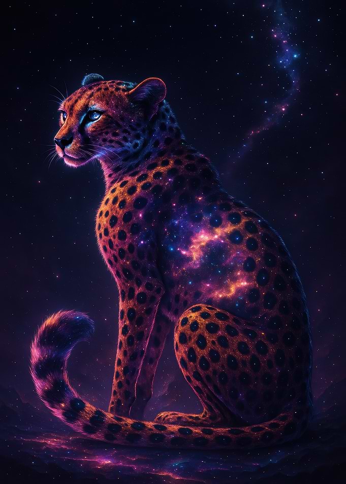 Cosmic Cheetah Portrait