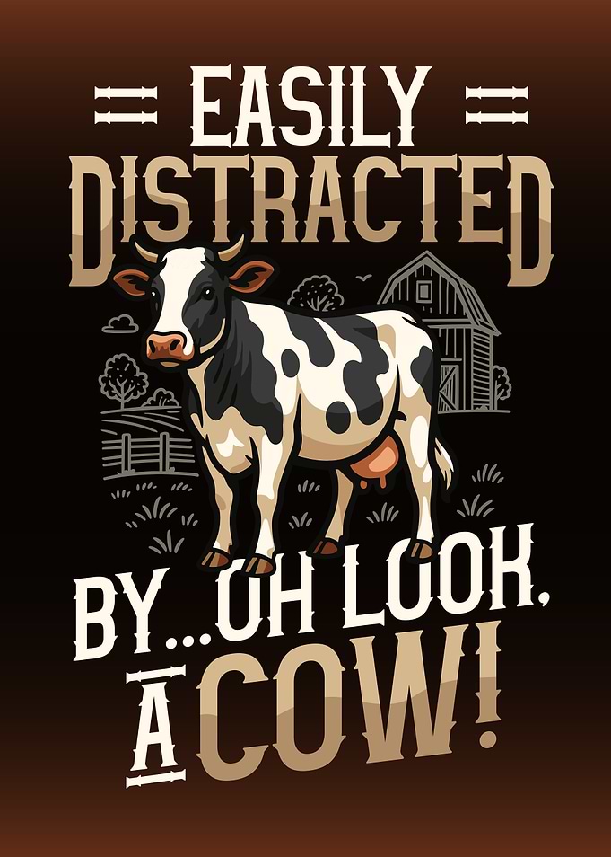 Farming Cow Lover Easily Distracted by Cows