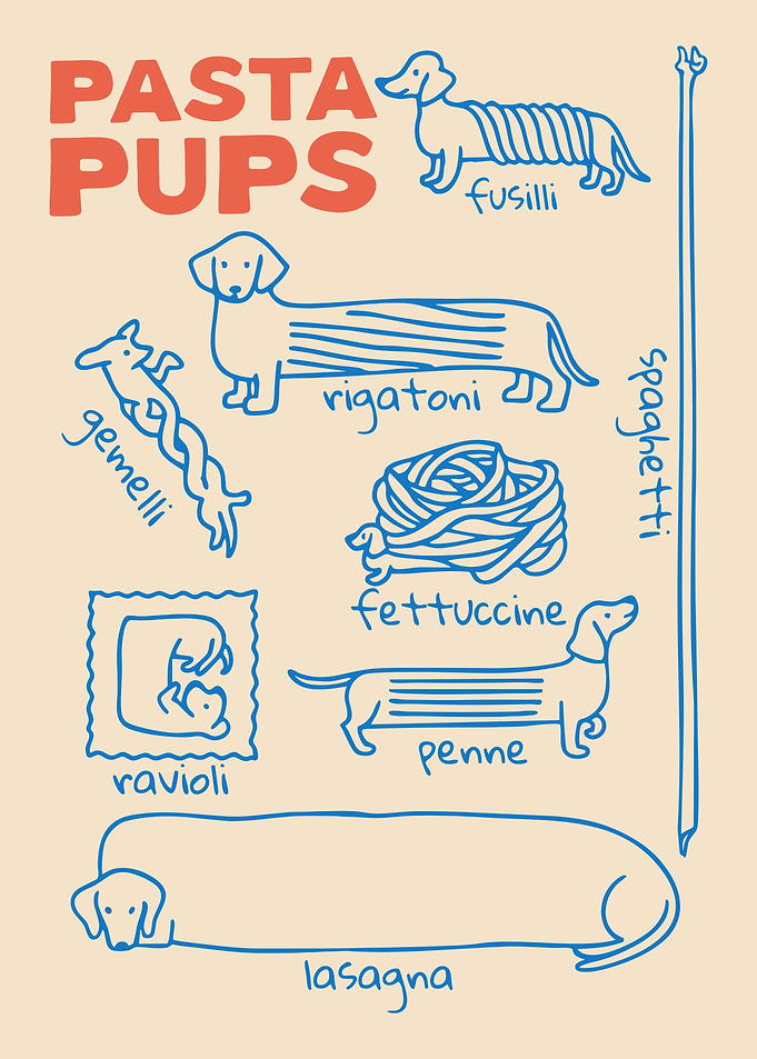 Pasta Pups: Dachshunds as Pasta Types