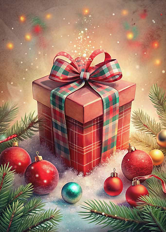 Festive Christmas Gift with Ornaments