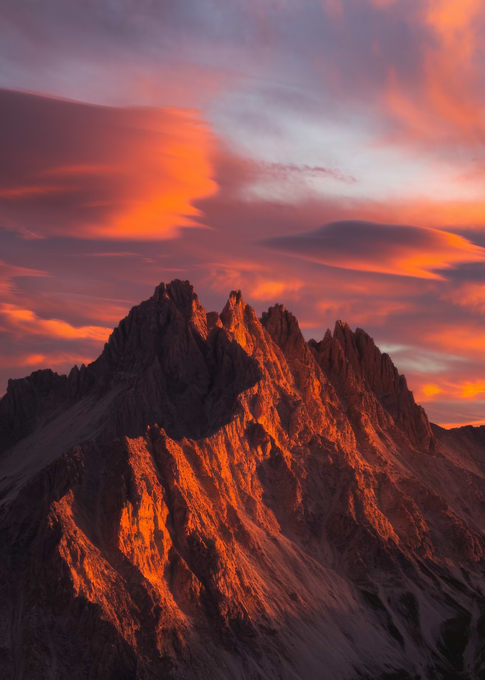 Mountain Peak at Sunset