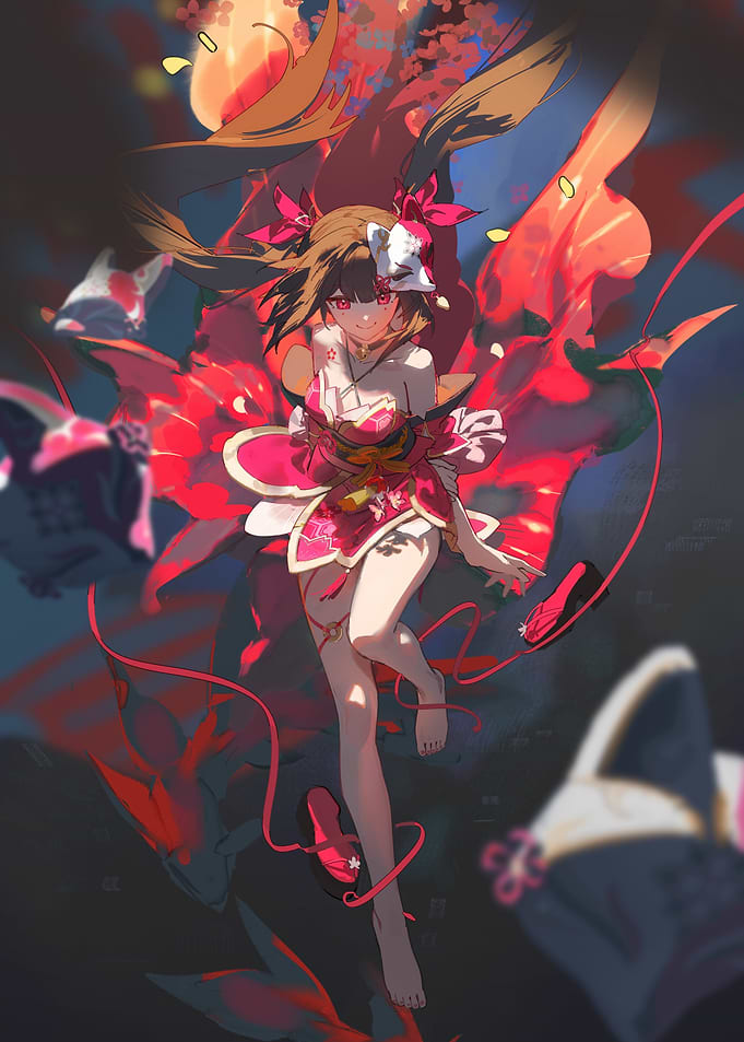 Girl with Fox Mask