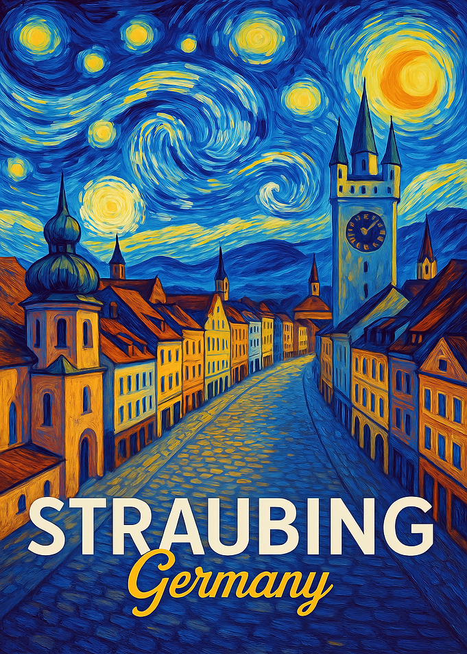 Straubing, Germany: Starry Night Impression