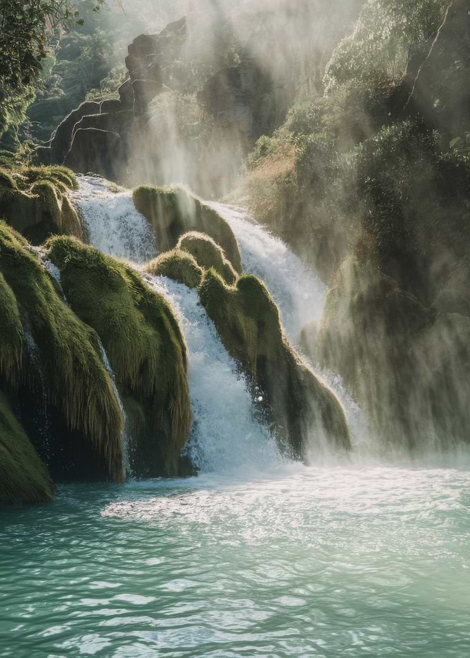 Lush Waterfall Scene