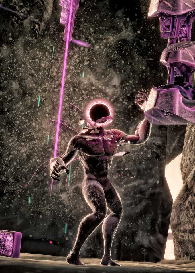 Sci-Fi Figure with Glowing Head