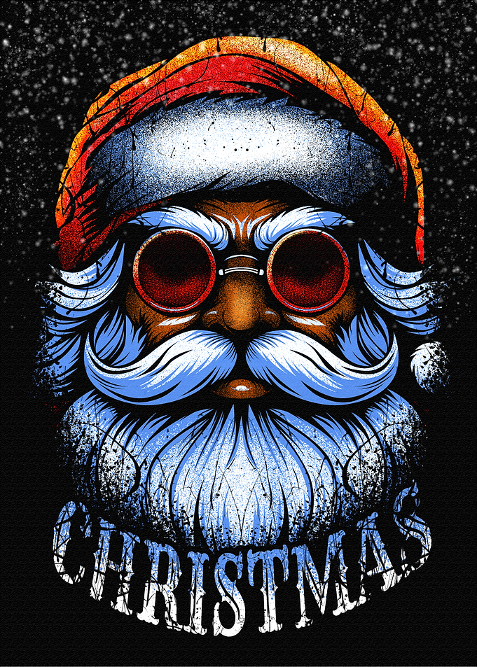 Cool Santa Claus with Glasses