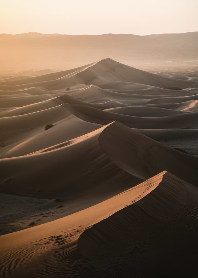Desert Sand Dunes at Sunset