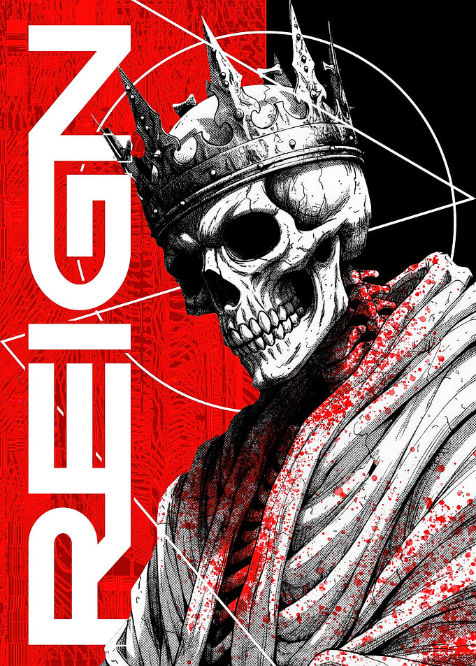 Reign: Crowned Skull with Red Accents