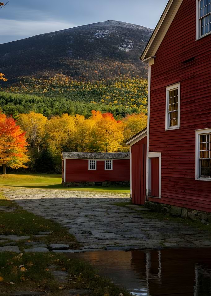 Autumnal Farmhouse Landscape