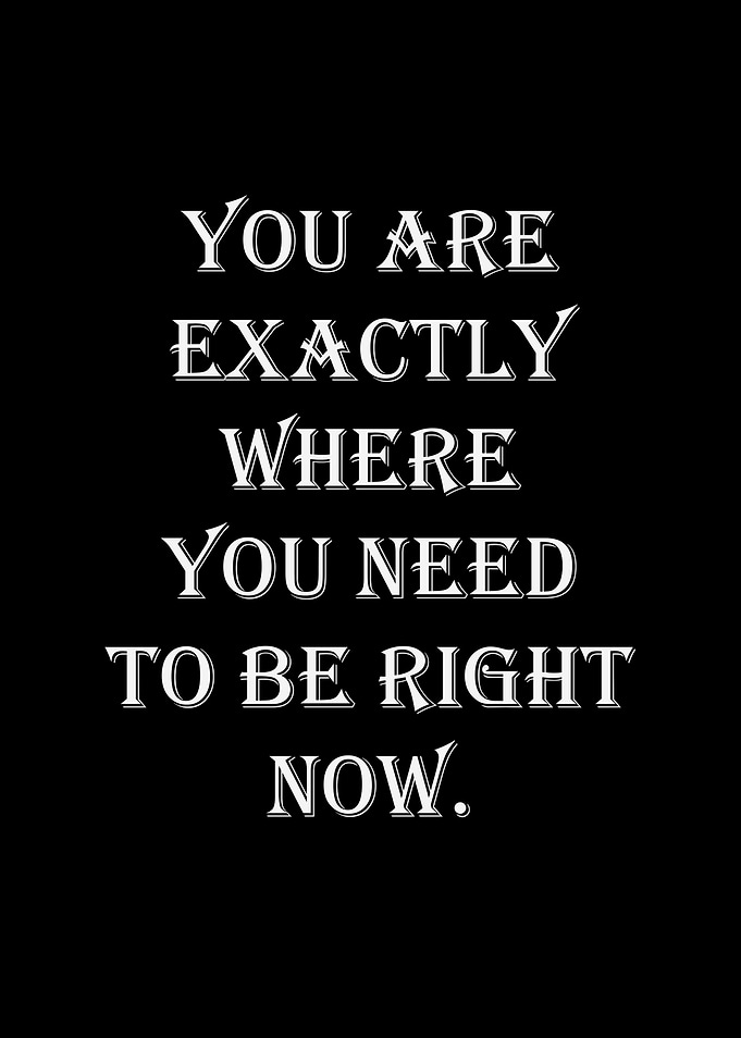 Inspirational Quote on Black Background