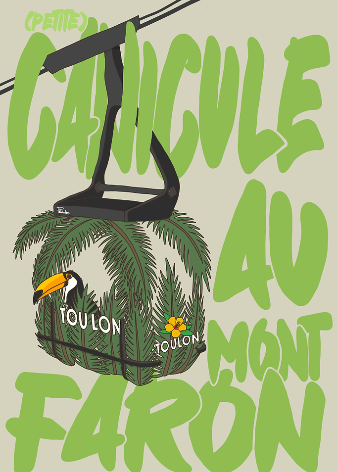 Toulon Mont Faron Cable Car Art