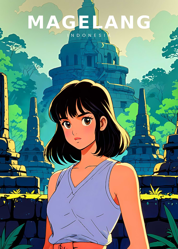 The Girl and the Temple Light