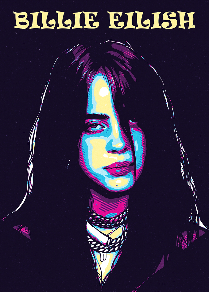 Billie Eilish Pop Art Portrait
