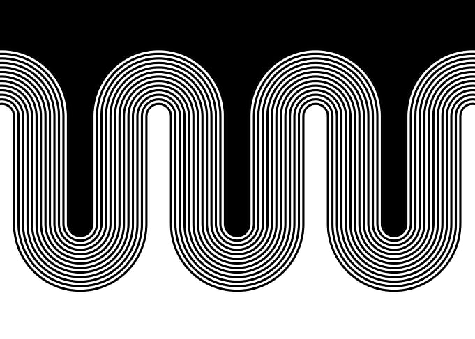 Black and White Wavy Line Pattern