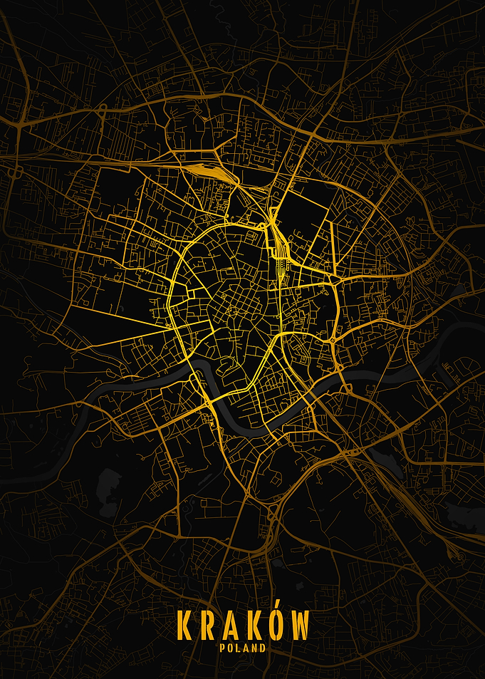 Krakow Golden City Map