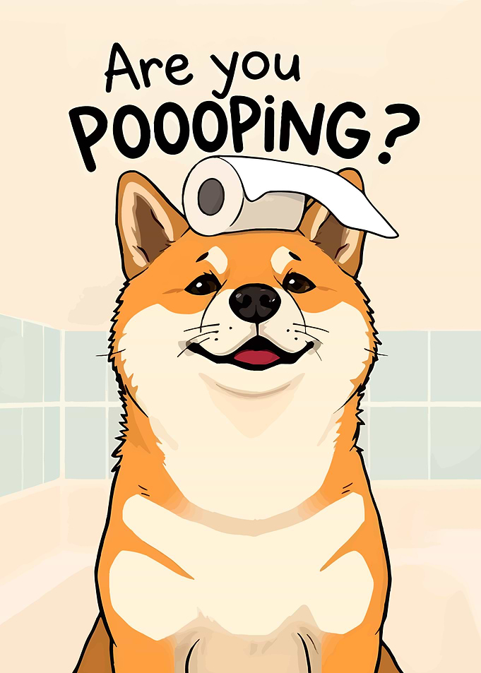Are you POOOPING? Shiba Inu art