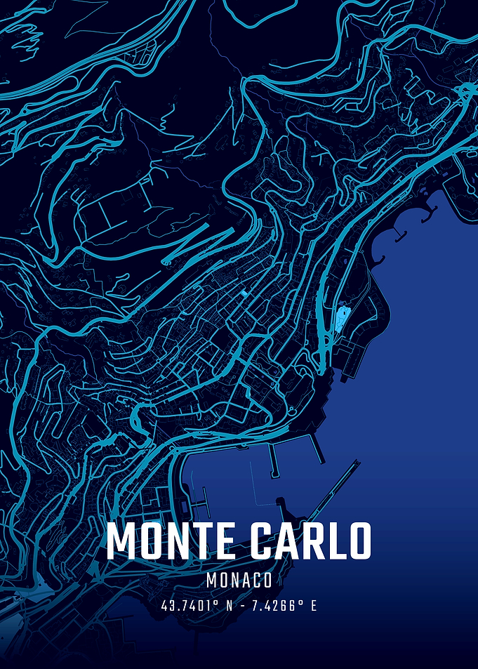 Monte Carlo Midnight City Map