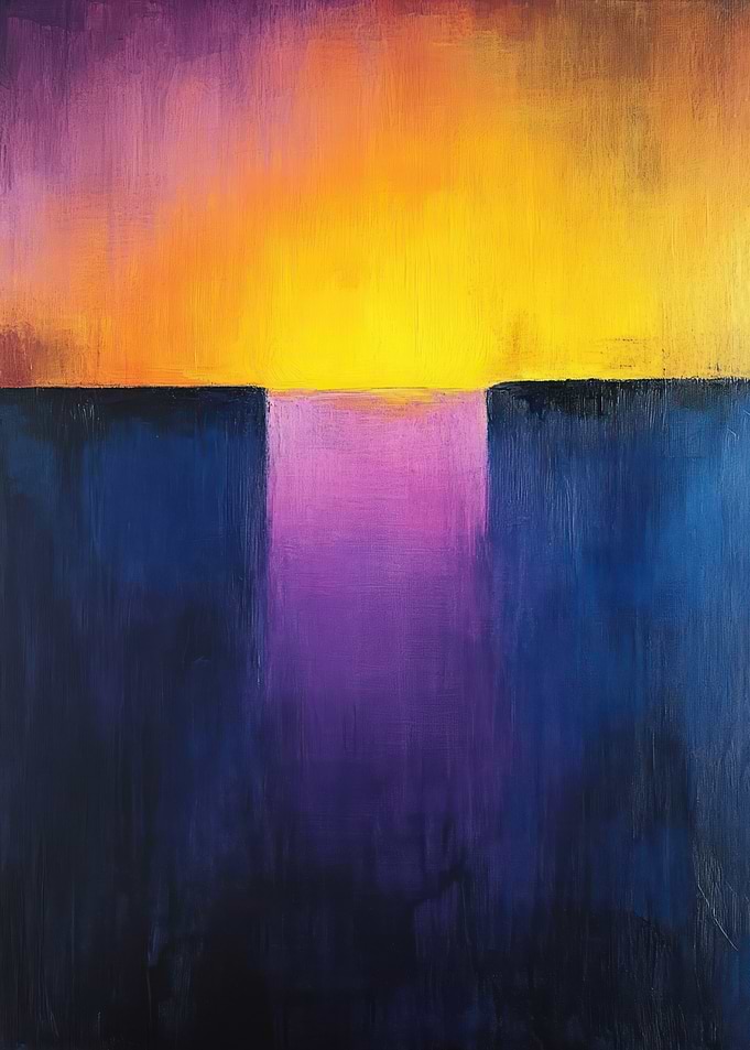 Abstract Color Block Painting