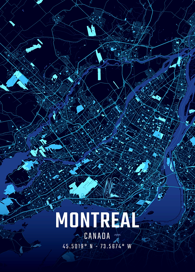 Montreal Midnight City Map