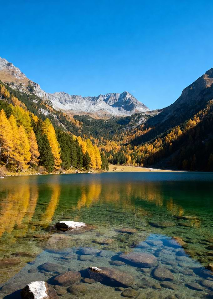 Alpine Lake in Autumn