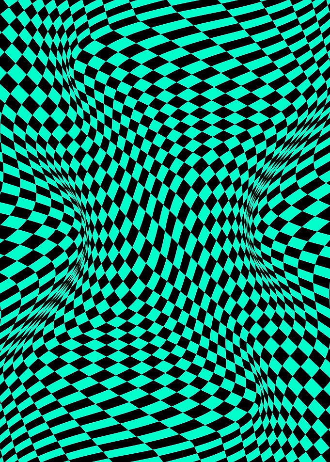 Abstract Checkerboard Optical Illusion