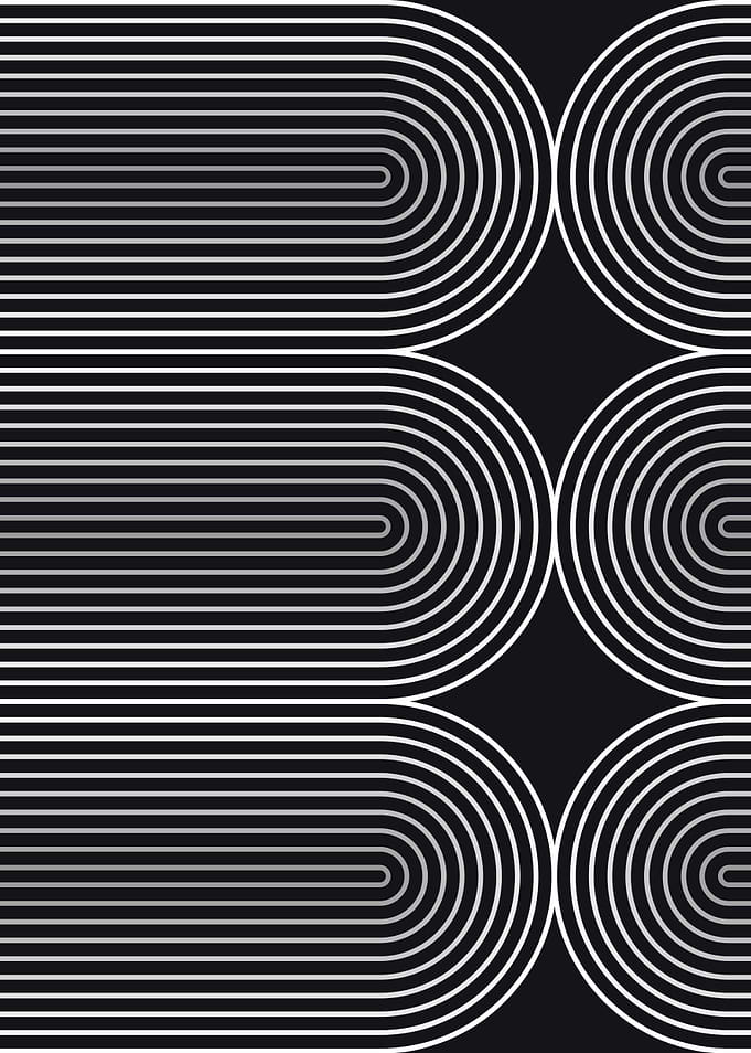 Abstract Black and White Line Pattern