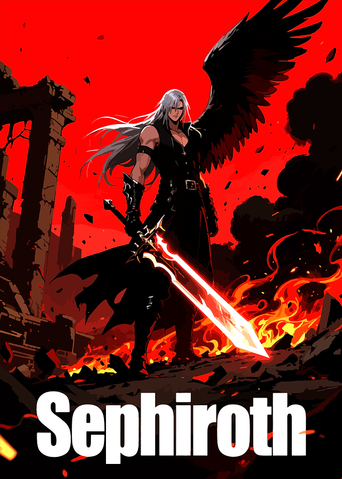 Sephiroth with Wing and Sword